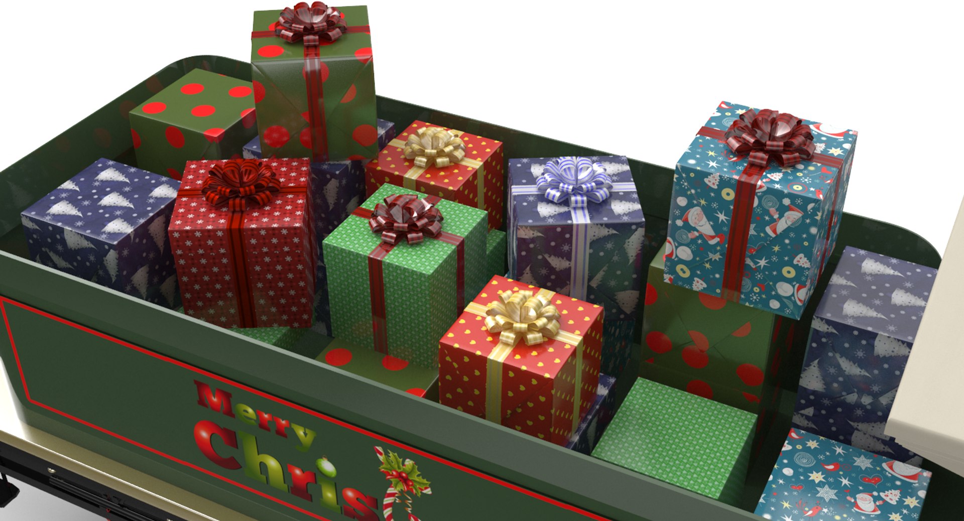 Christmas train 3D model - TurboSquid 1353537