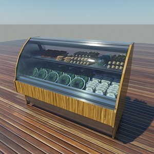 3d refrigerated display case model