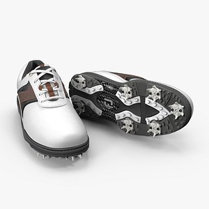 Footjoy Mens Contour White Golf Spikes Shoes