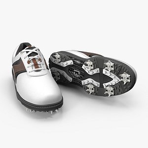 Footjoy Mens Contour White Golf Spikes Shoes