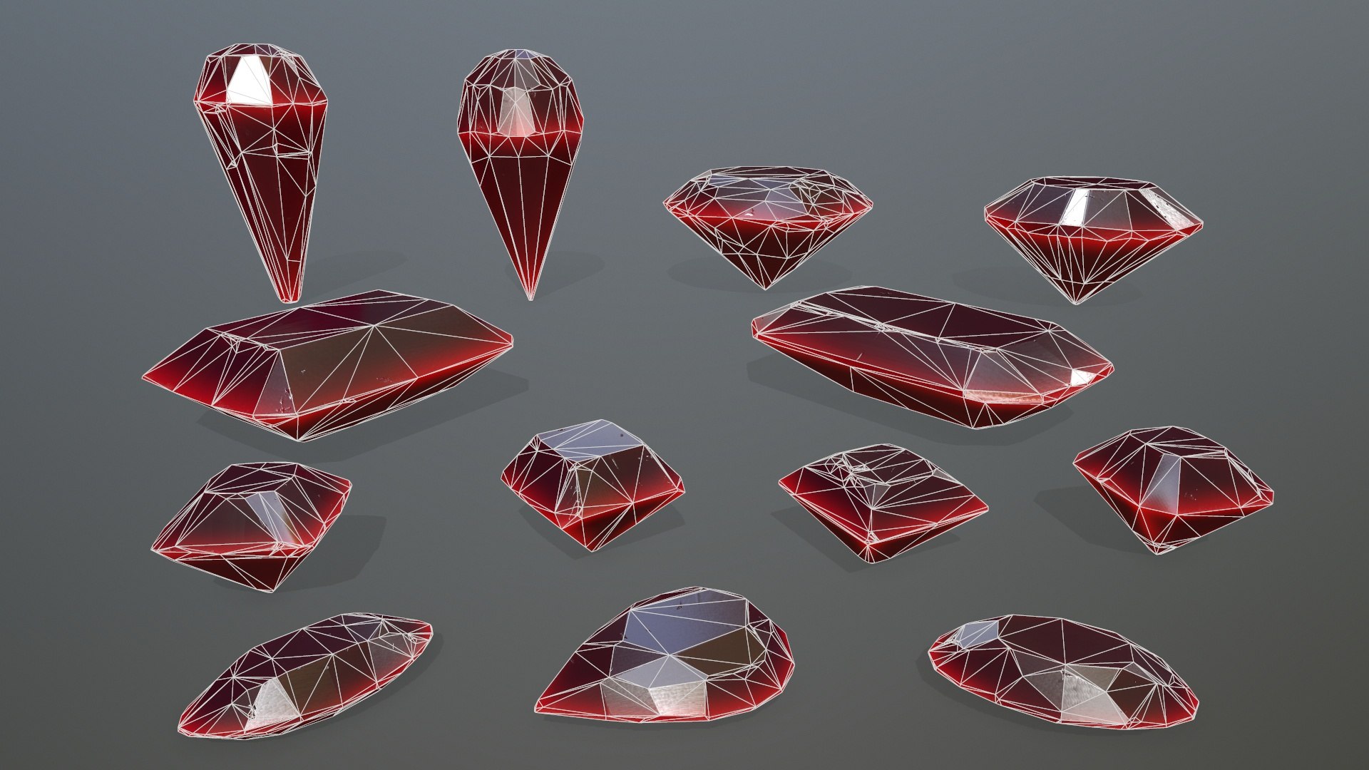 3D Gem Set - TurboSquid 1877938