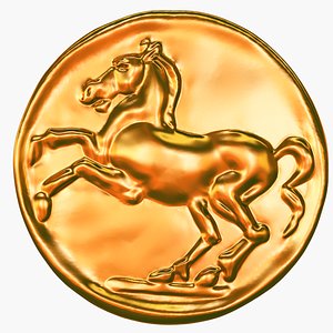 3d realistic gold coin