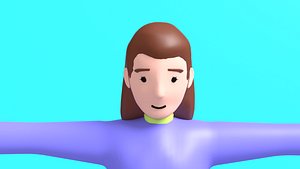 Cartoon Motion Character Woman