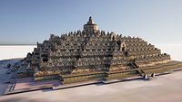 Borobudur Buddhist Temple 3D Model