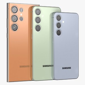 Galaxy S24 Series Exclusive Colors Redshift c4d 3D model
