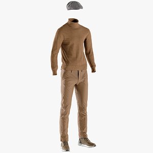pants boots hat 3D