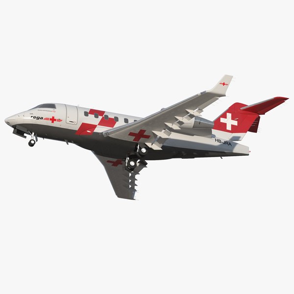 swiss air ambulance jet 3d model