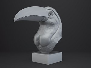3D Toucan Bust - Animal Figurine