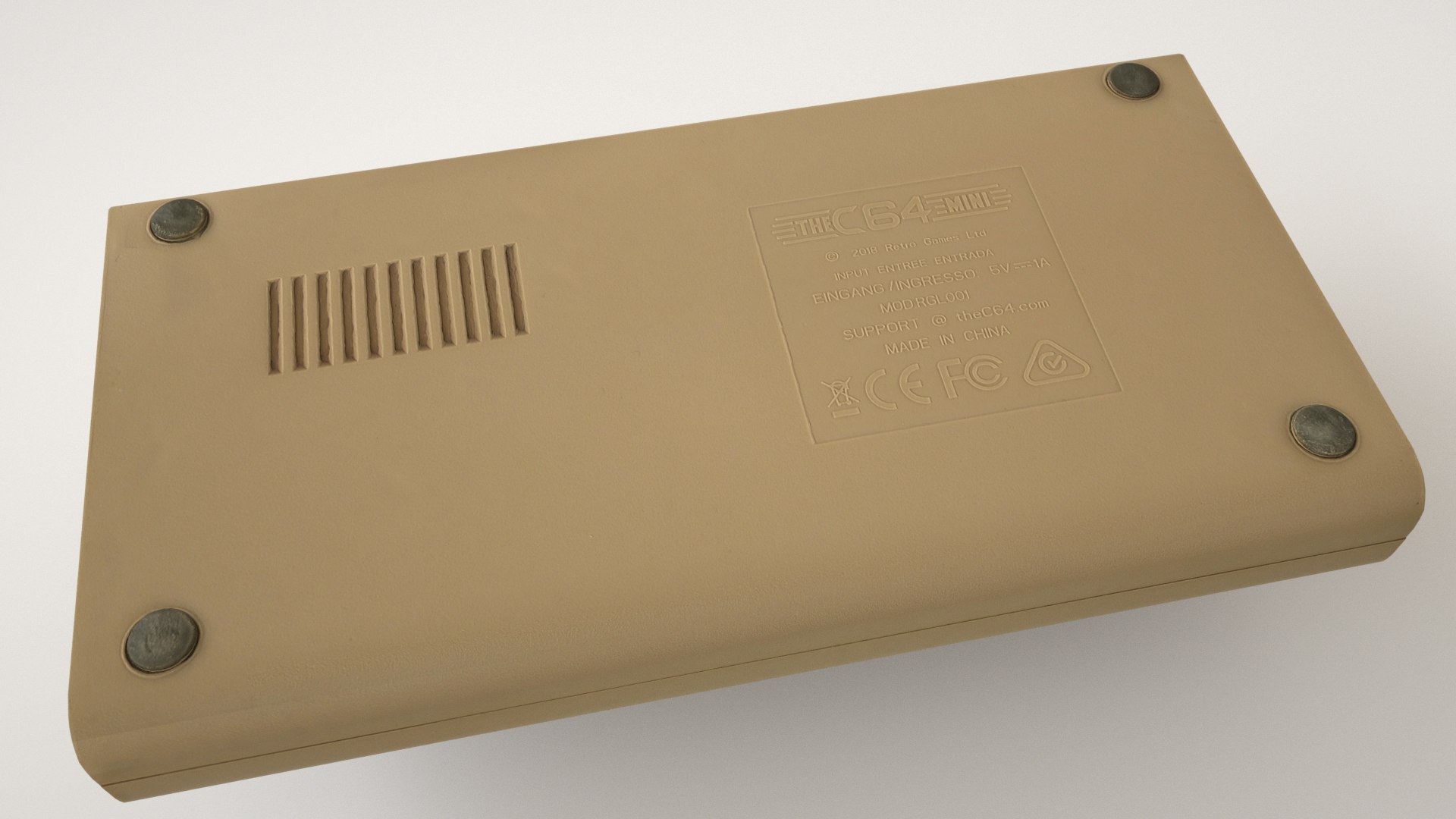 The C64 Mini Homecomputer model https://p.turbosquid.com/ts-thumb/eY/5dRBIm/Ee/c64mini_preview05/jpg/1618154519/1920x1080/fit_q87/a10f8224a61b4a556adf0b9bd6d922f664462817/c64mini_preview05.jpg