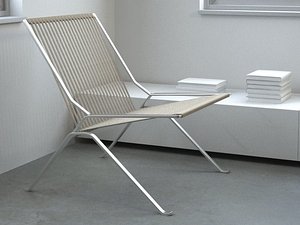 poul kjaerholm lounge chair 3d model