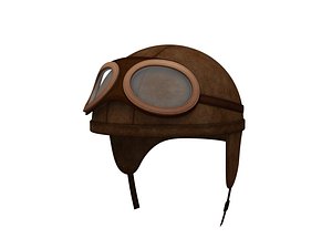 3D model vintage motorcycle helmet