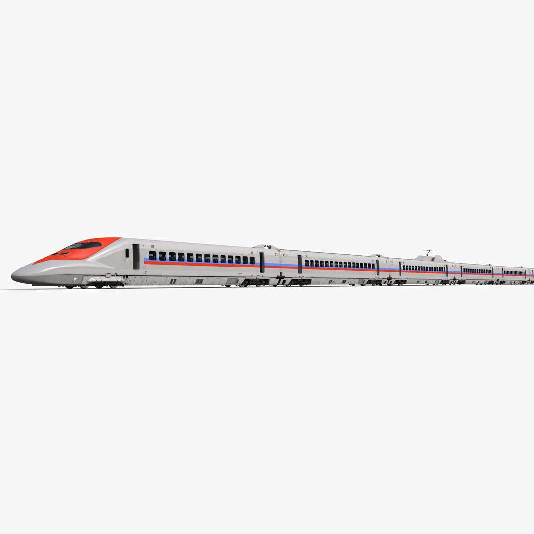 Speed Train Generic Rigged 3D model preview