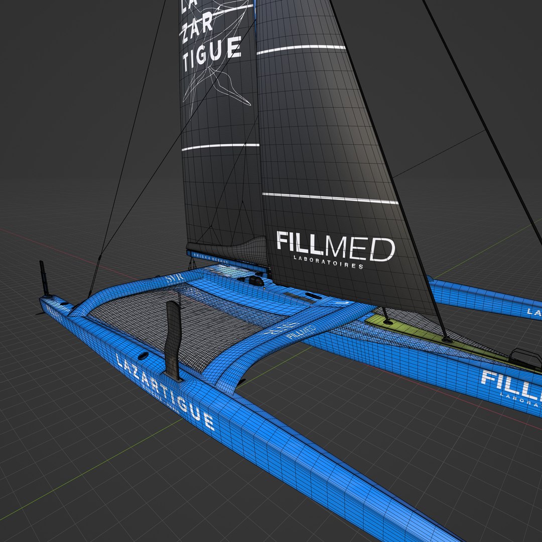 trimaran 3d model