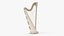 realistic lever harp bench 3D model