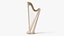 realistic lever harp bench 3D model
