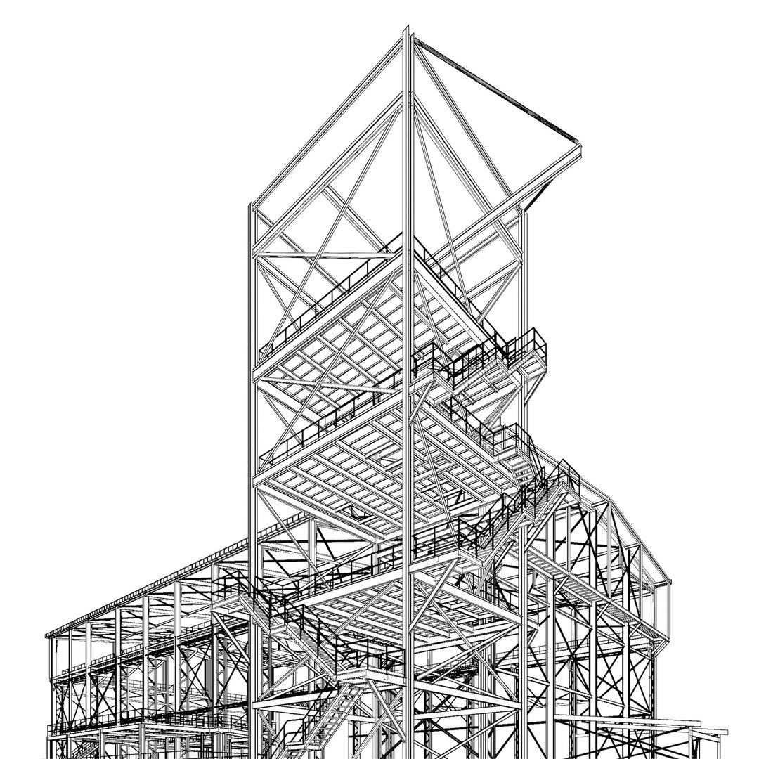 3D Industrial Factory Building In Structure 25i27 - TurboSquid 2435998