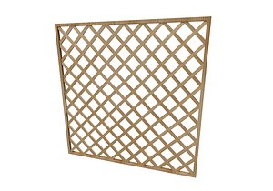 Wooden fence with trellis