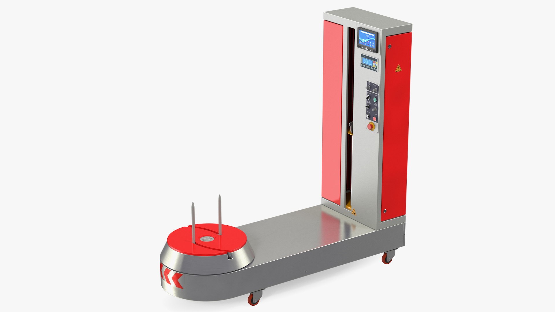 Fatek Luggage Suitcase Wrapping Machine Rigged 3D model preview