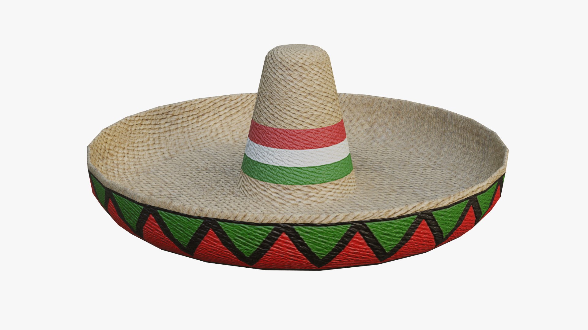 Mexican Hat - Sombrero mexicano - low poly 3D https://p.turbosquid.com/ts-thumb/eY/MKHRdr/cp/c05/jpg/1637118243/1920x1080/fit_q87/6d7122d97a8ae6737c6b9b85a4fff9afbe1a6a9d/c05.jpg