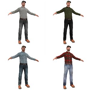 3d model pack worker