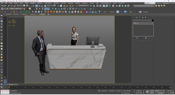 3D Reception Desk - 081 model - TurboSquid 1994873