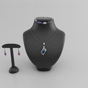 set necklace 3d model