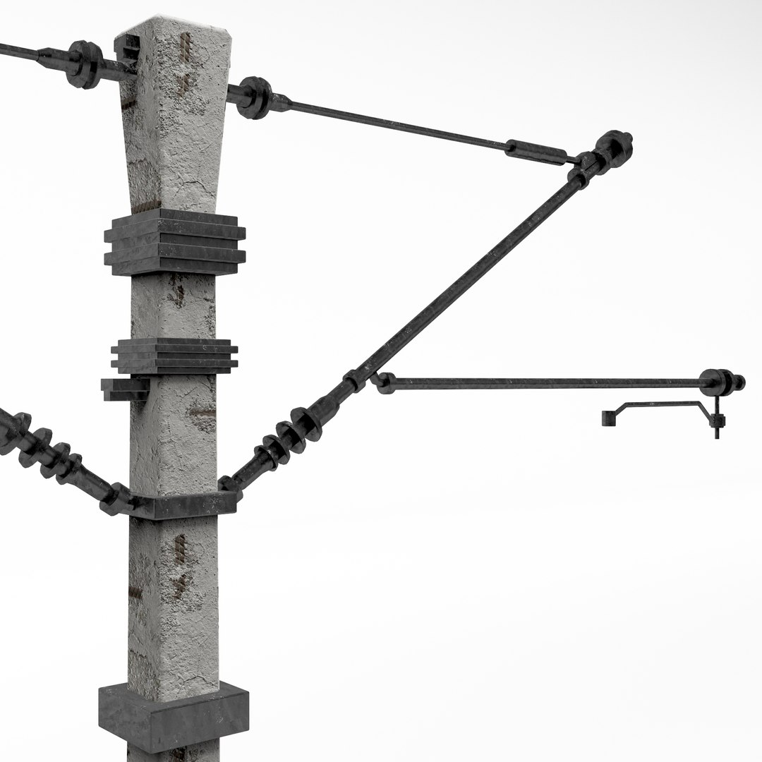 3D Model Train Pole - TurboSquid 1640994