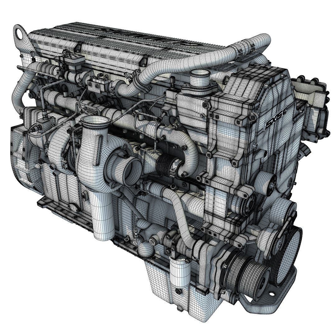 3d Model Isx15 Cummins Diesel Engine