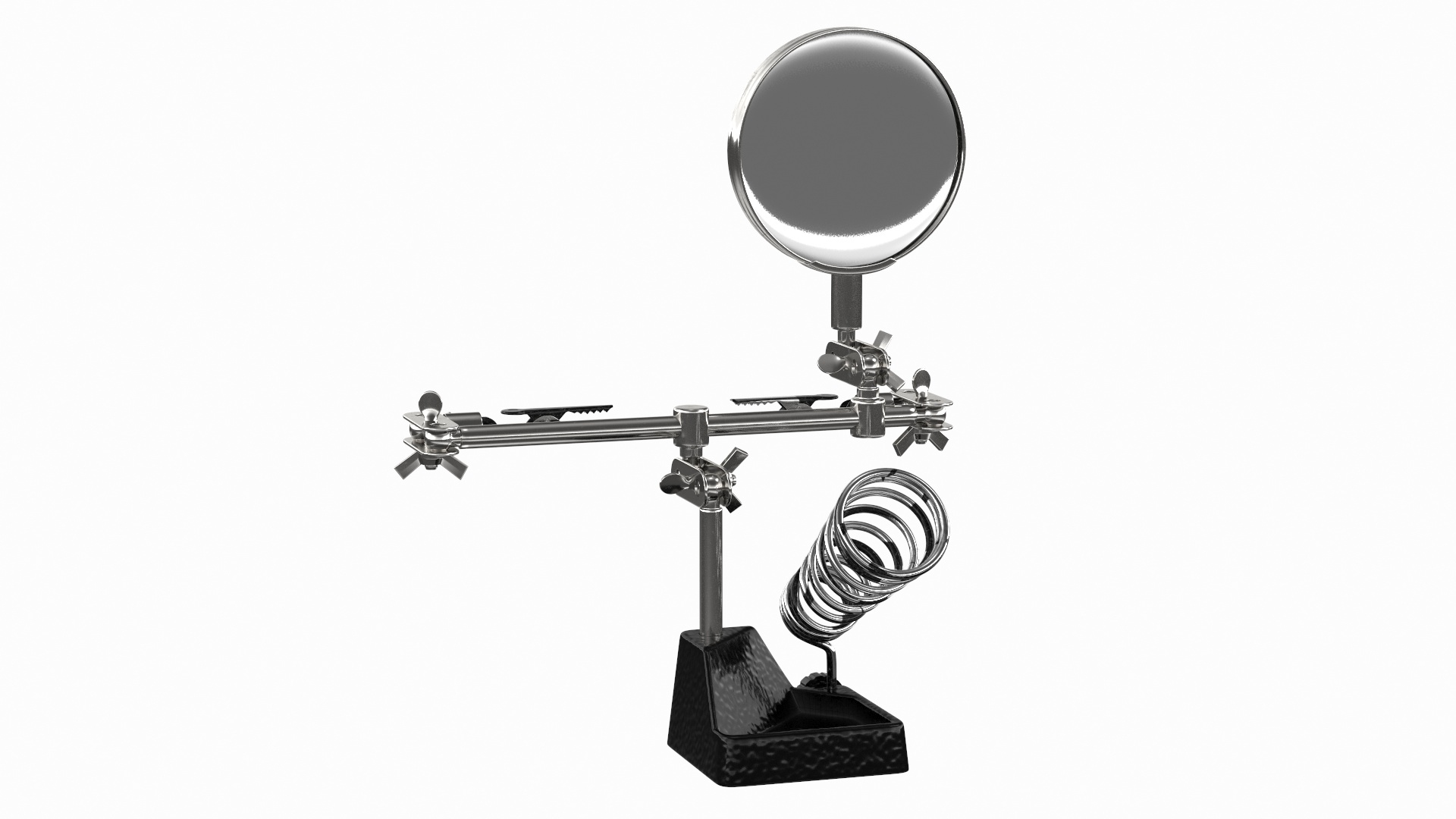 3D model helping hands magnifier soldering https://p.turbosquid.com/ts-thumb/eY/ZMjlgJ/1bawYfyu/helping_hands_with_magnifier_and_soldering_iron_stand_rigged_360/jpg/1597543271/1920x1080/turn_fit_q99/232ac7c75002daa7d16d3225689eb6d3a3171faf/helping_hands_with_magnifier_and_soldering_iron_stand_rigged_360-1.jpg