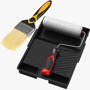 3D model Cleaning Brush or Large Paint Brush VR / AR / low-poly