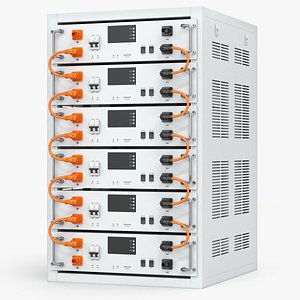 Modular Li-ion Battery Storage Rack System model