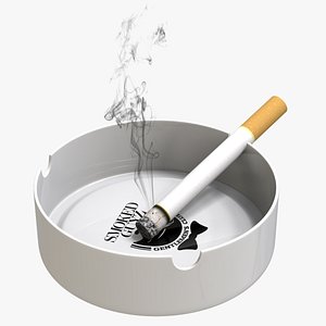 Ashtray With Cigarette