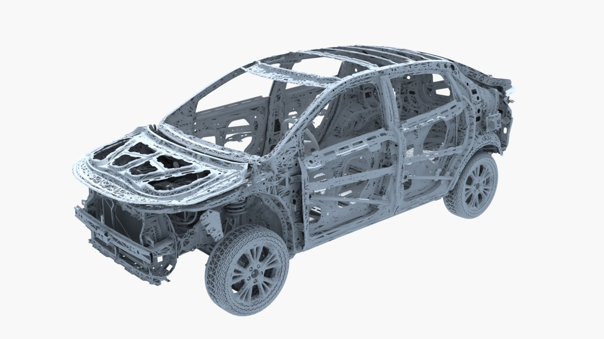 3D Electric Car Chassis Frame - TurboSquid 2332585