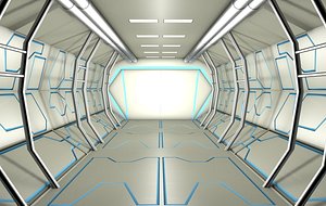 sci fi corridor model
