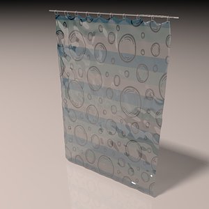 3D SHOWER CURTAIN model