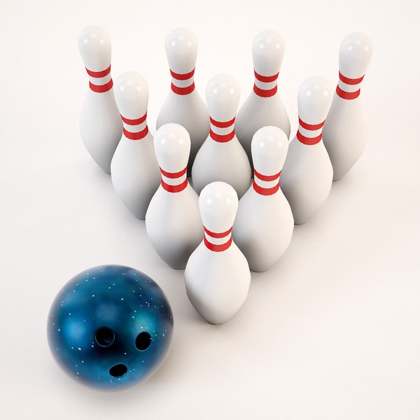 bowling ball pins 3d max