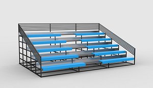 3D tribune system 10 3D model model