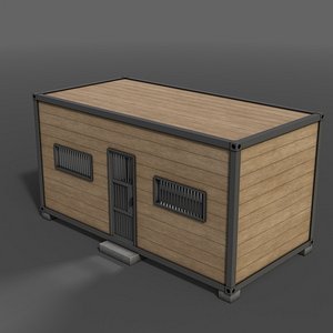 3D model PBR Container House CC 20ft V3