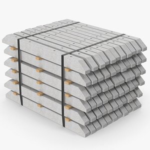 Stacked Concrete Spur  Slabs 3D model