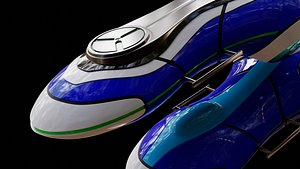 Sonic Riders Zero Gravity Blue Star CGI Model