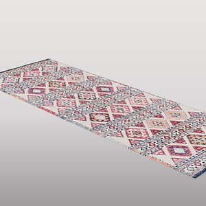 3D Traditional Geometric Rug model
