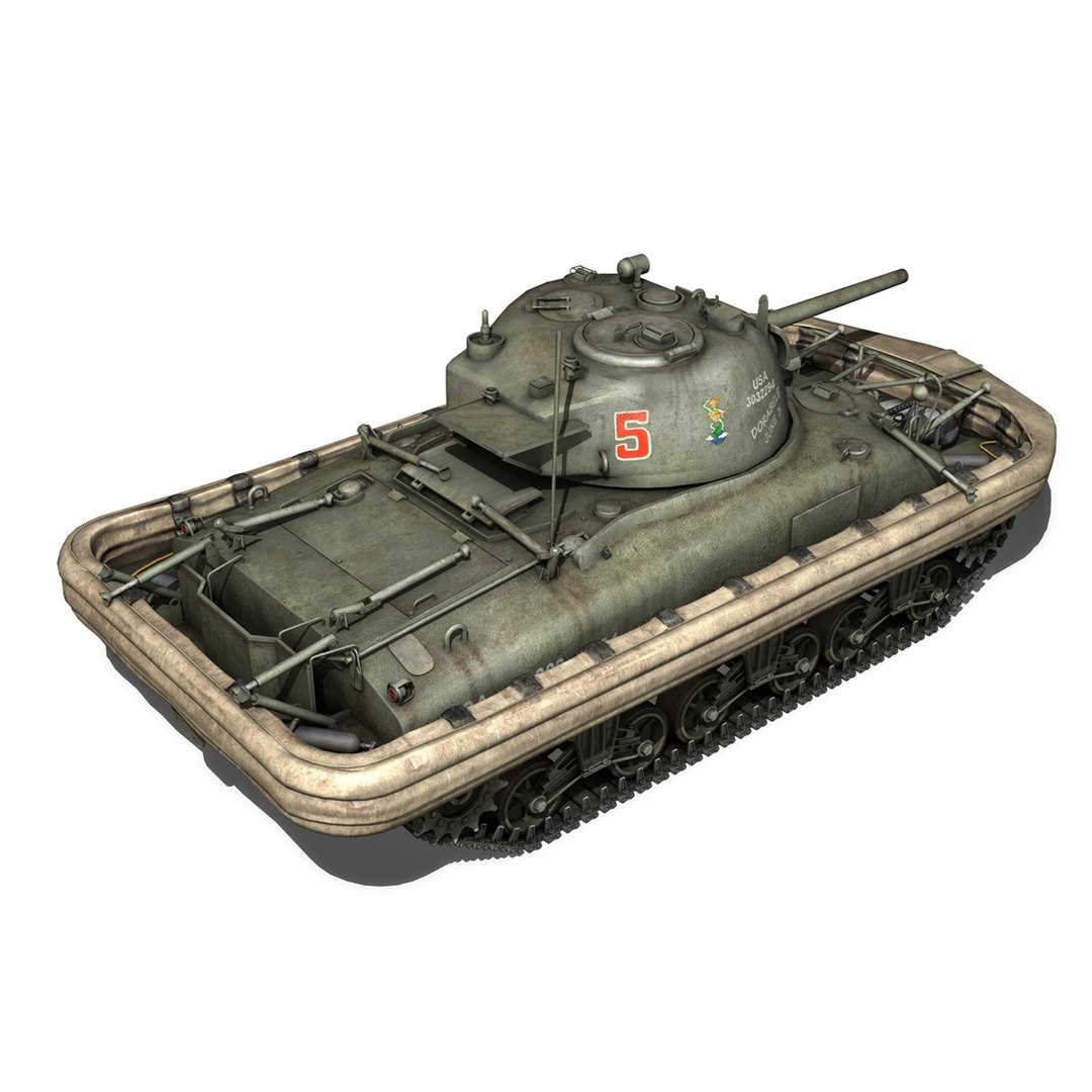 m4a1 sherman duplex drive 3d c4d