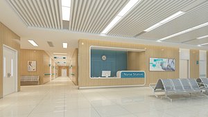 Hospital Hallway 10 3D model
