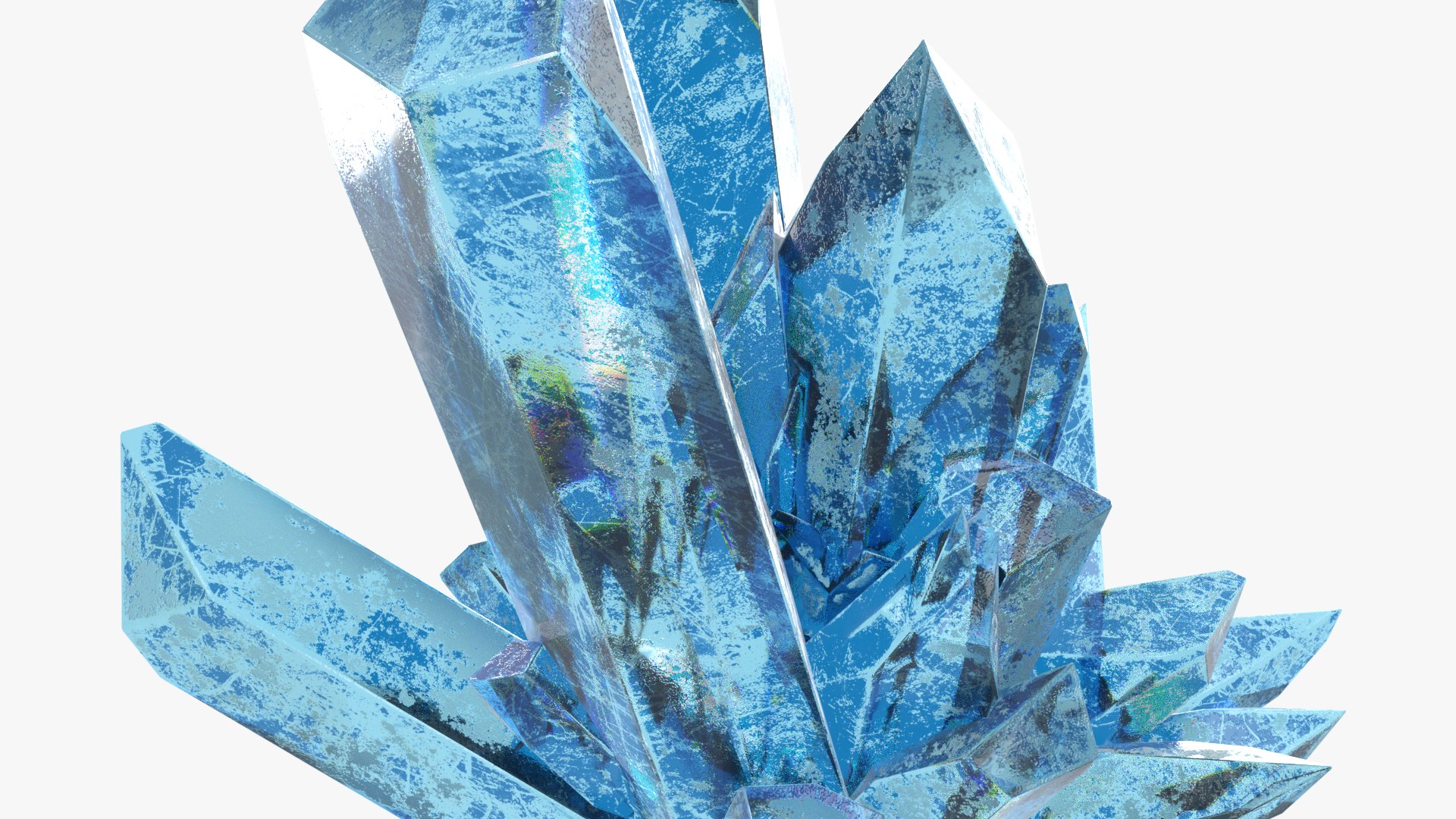 Blue Crystal Mineral 3D Model - TurboSquid 1746741