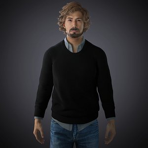 3D Casual Realistic Dude model