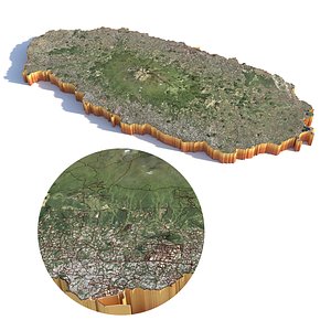3D Jeju Terrain city model