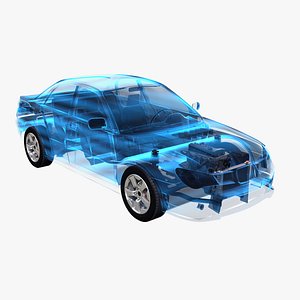 MHEV Mild-Hybrid Rear Wheel Drive Chassis X-Ray model
