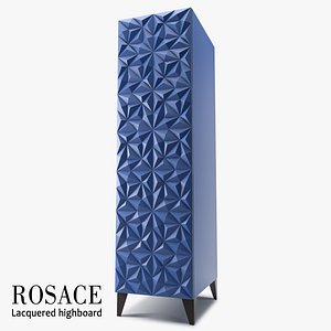 rosace lacquered highboard 3D