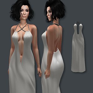 3D long dress