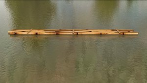 3D model Bamboo Boat